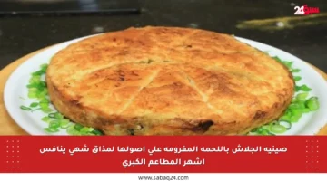 صينية الجلاش باللحمة المفرومة على أصولها لمذاق شهي ينافس أشهر المطاعم الكبرى